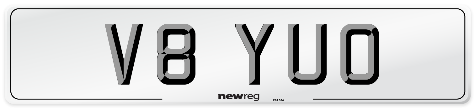 V8 YUO Number Plate from New Reg